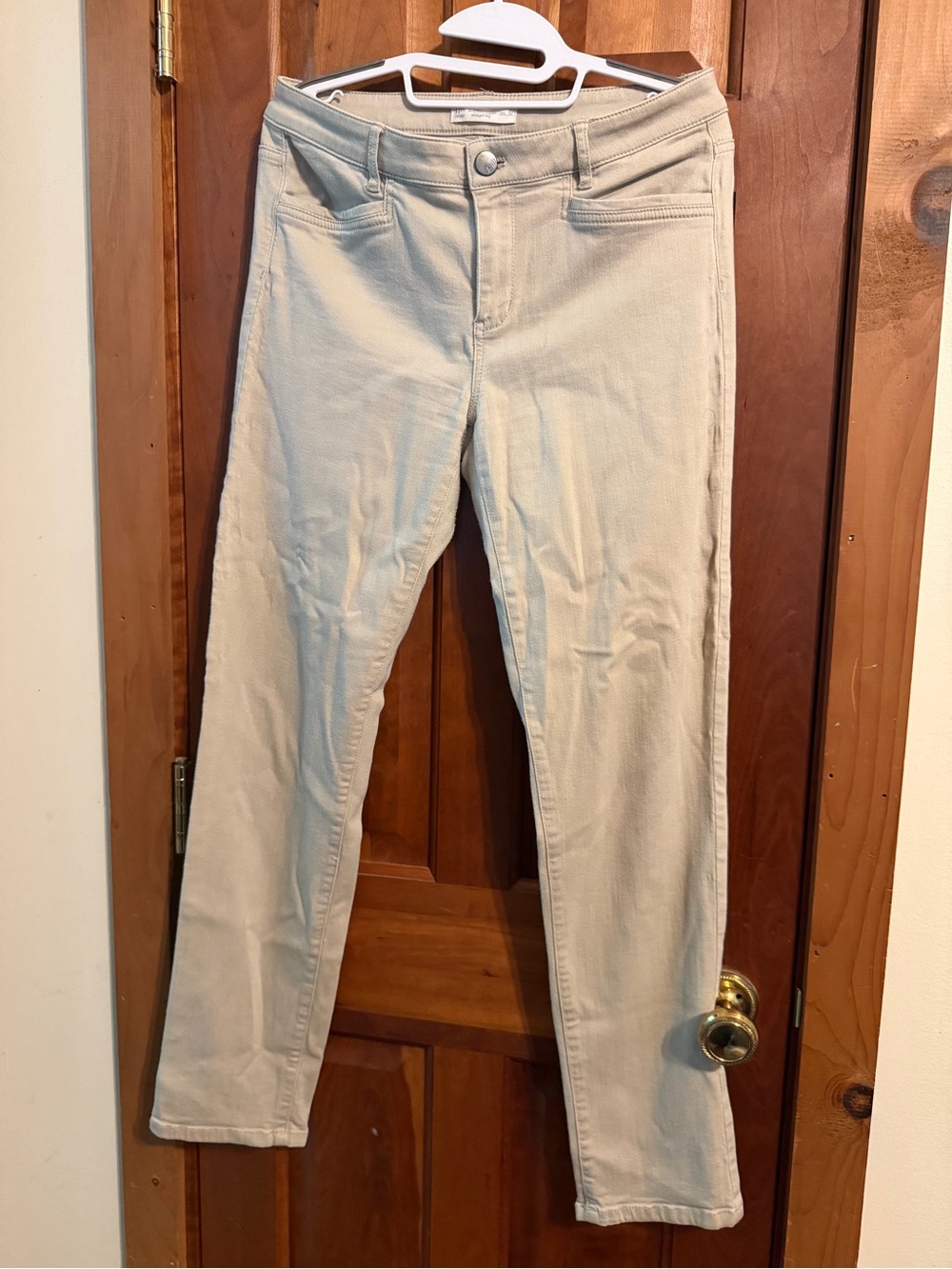 J. Jill Straight Leg Jeans in Light Beige